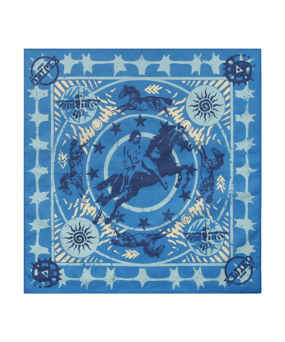 키지코(KIJIKO) ke910. Vintage Western Bandana Blue