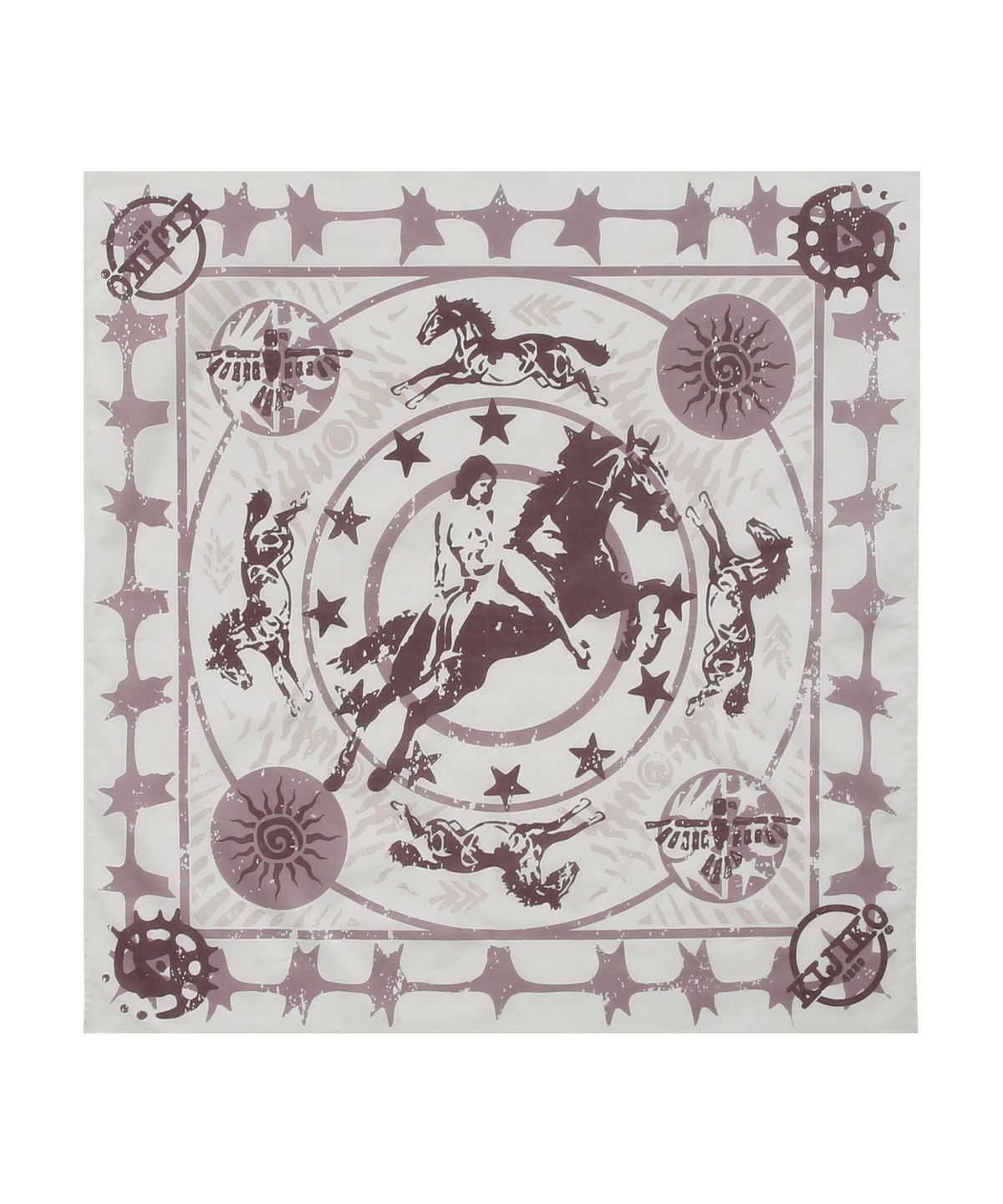 키지코(KIJIKO) ke910. Vintage Western Bandana Ivory