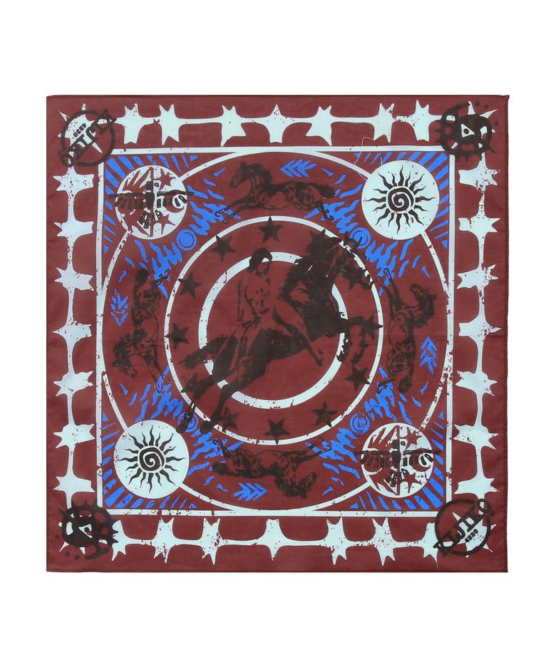 ke910. Vintage Western Bandana Wine