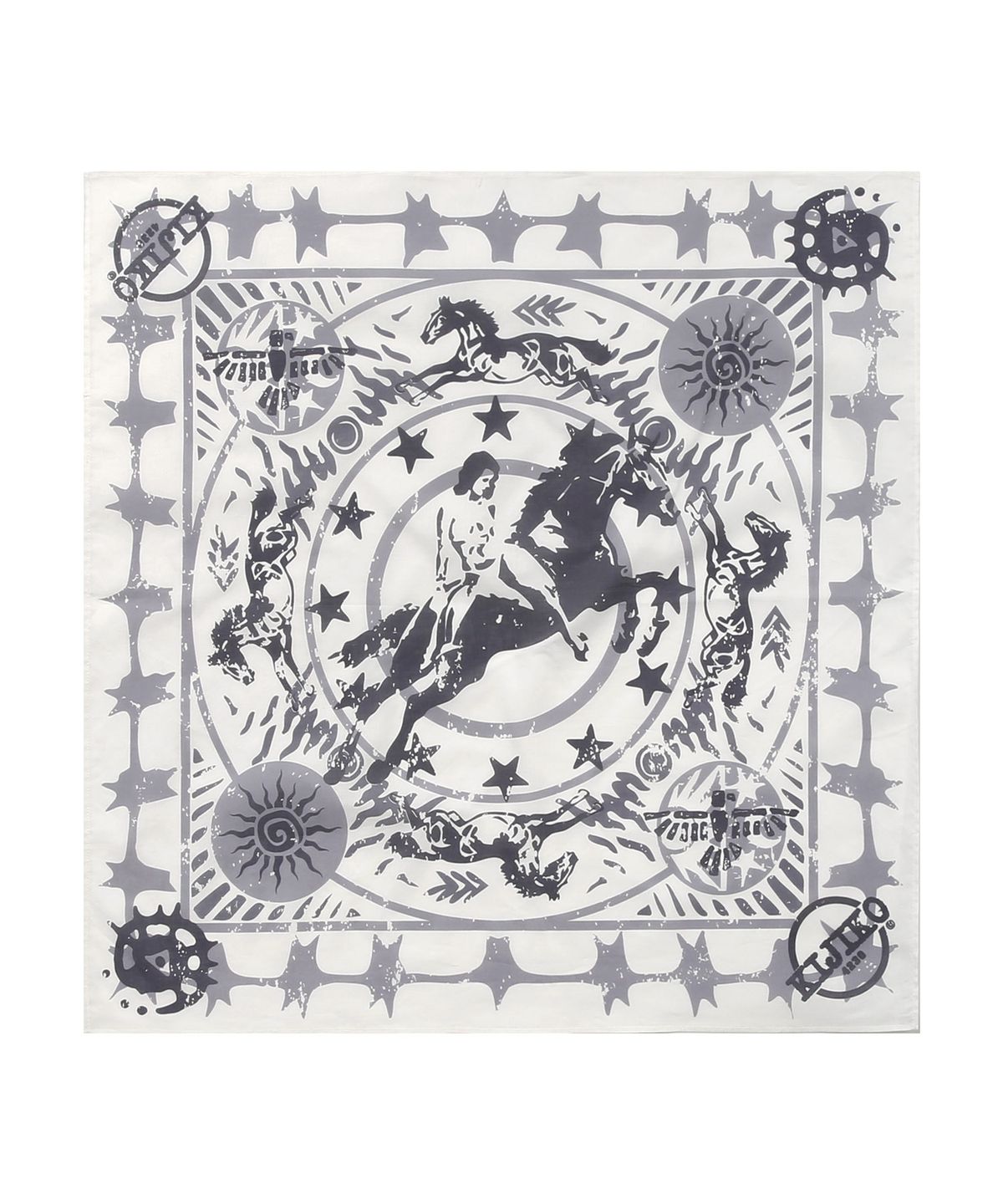 키지코(KIJIKO) ke910. Vintage Western Bandana White