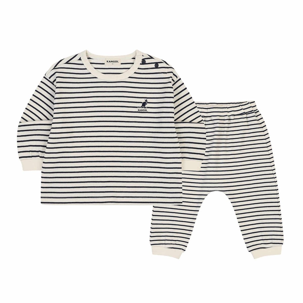 캉골키즈(KANGOL KIDS) [베이비] 리브드 스트라이프 세트웨어 SC 0A01 네이비