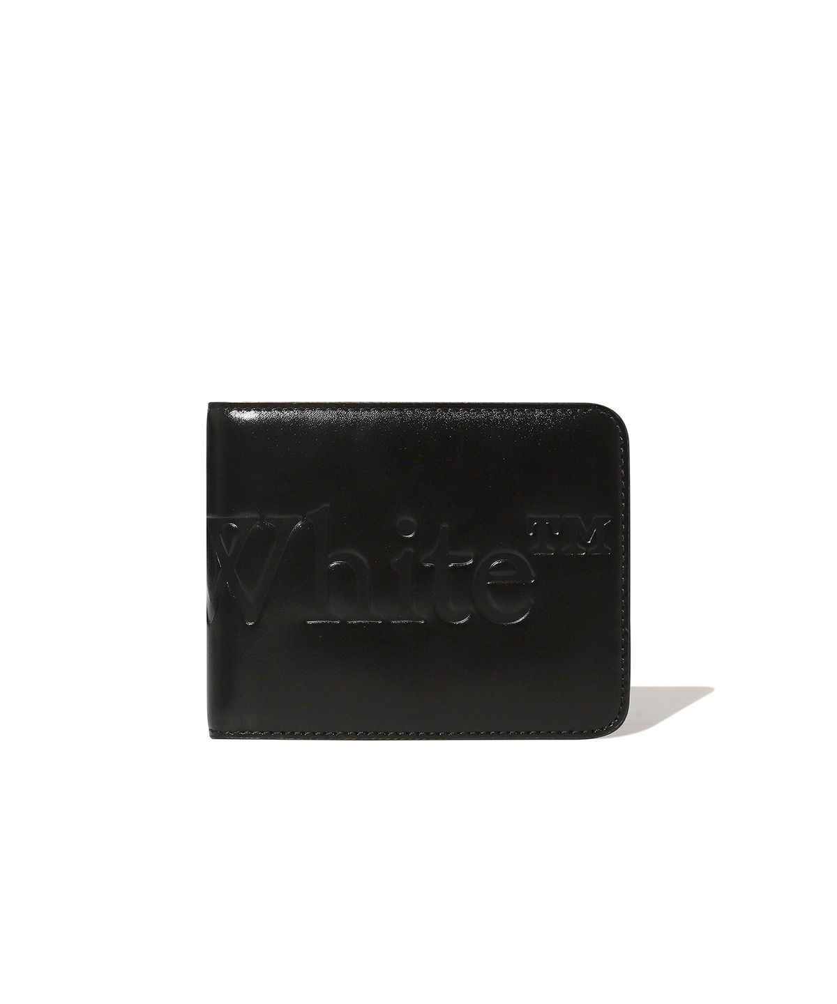 오프화이트(OFF-WHITE) Logo Half Wallet (Black)