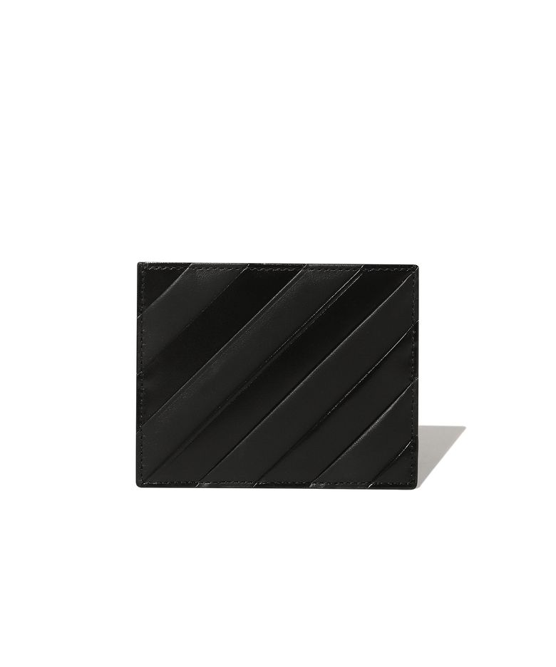 Stripe Card Holder (Black)