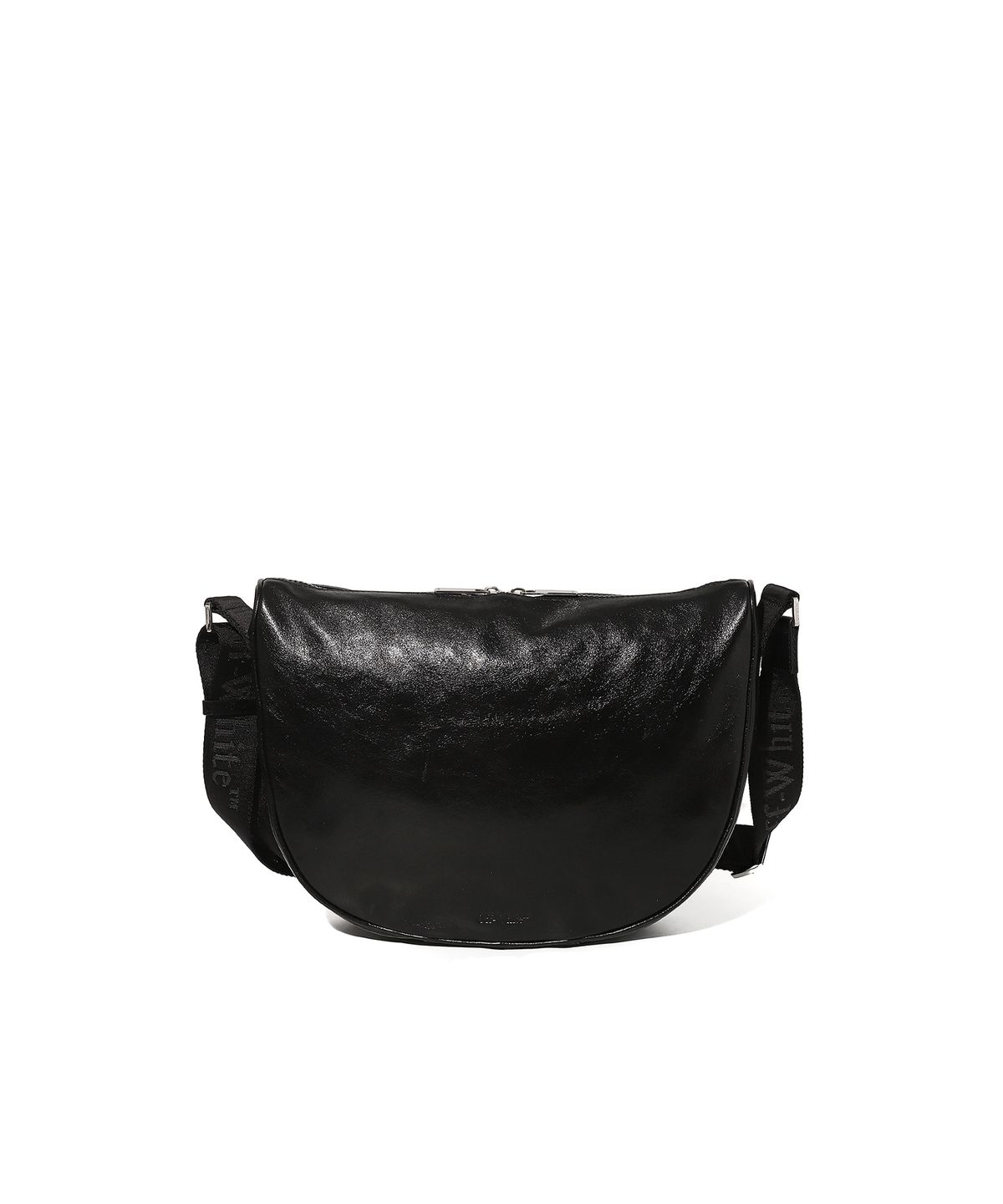 오프화이트(OFF-WHITE) Halfmoon Shoulder Bag S Leather (Black)