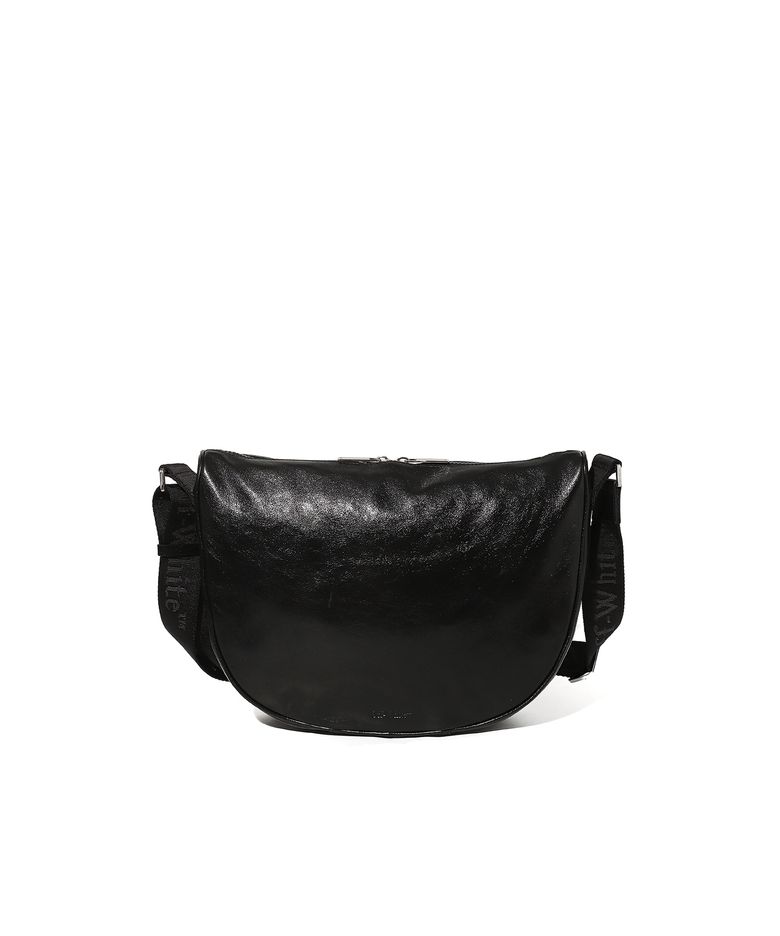 Halfmoon Shoulder Bag S Leather (Black)