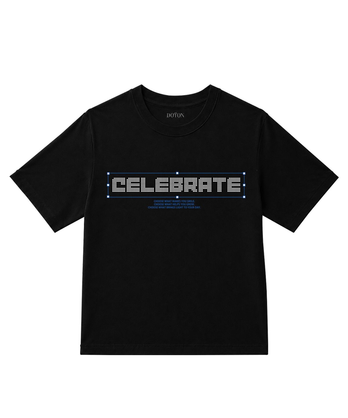 도톤(DOTON) PIXEL BLOCK T-SHIRTS (Black)