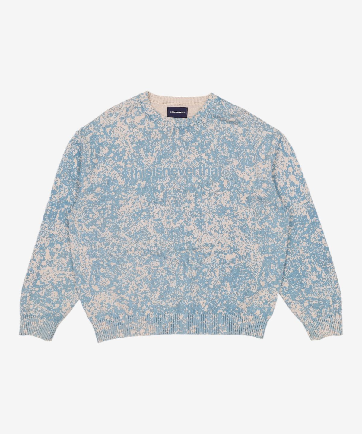 디스이즈네버댓(THISISNEVERTHAT) Pixel Sweater Ivory/Blue L