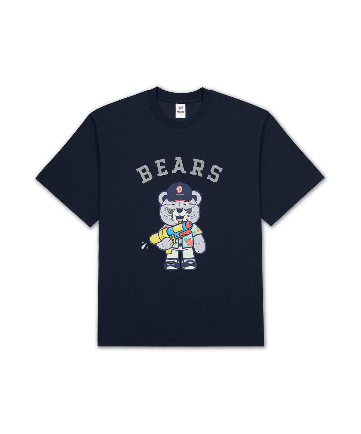 두산베어스(DOOSANBEARS) 무신사 X 두산베어스 반소매 티셔츠 (네이비)