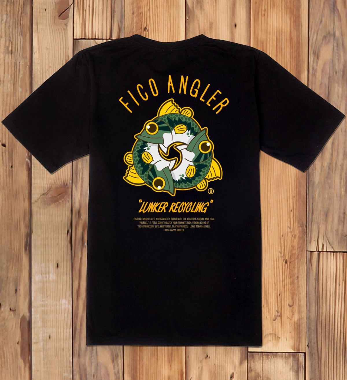 돌돌(DOLDOL) FICO-tshirts-389 큰입 배스 피코앵글러 낚시 브랜드 디자인 티셔츠 반팔티