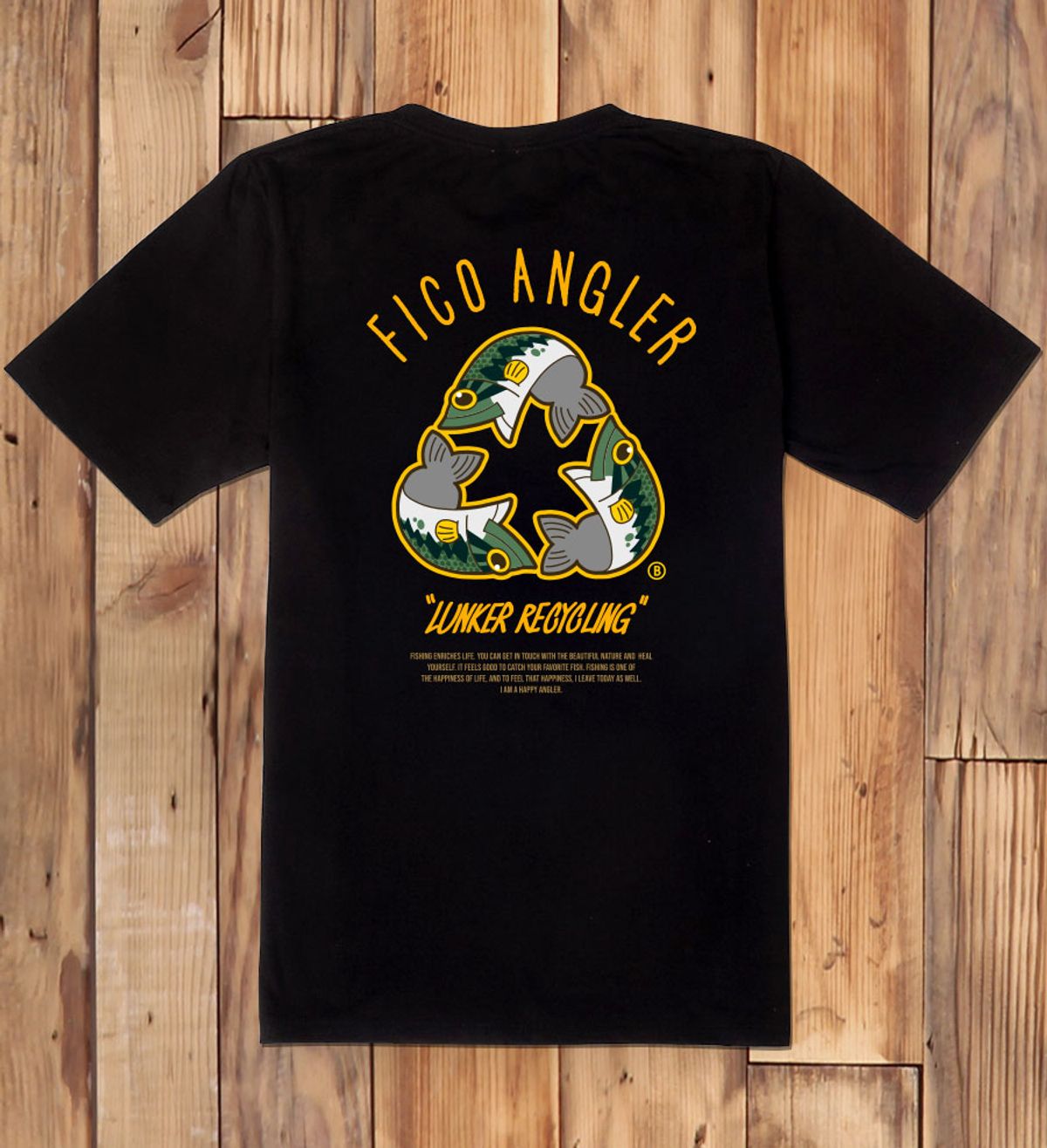 돌돌(DOLDOL) FICO-tshirts-390 큰입 배스 피코앵글러 낚시 브랜드 디자인 티셔츠 반팔티