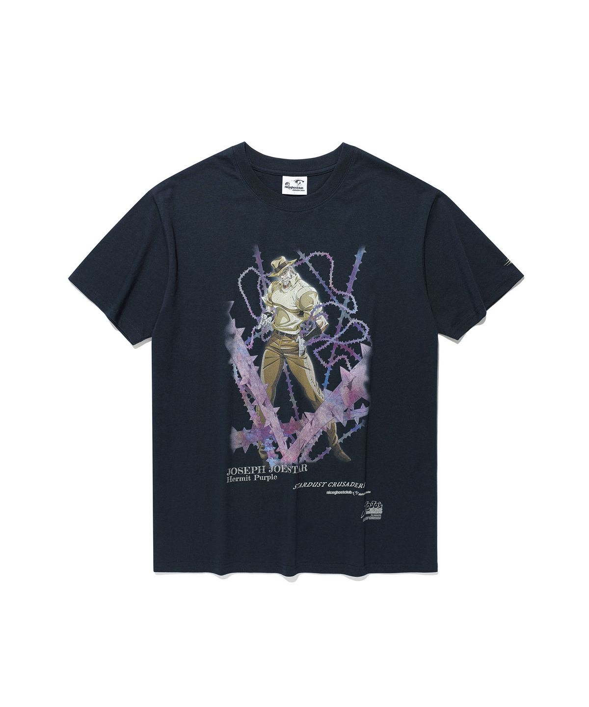 나이스고스트클럽(NICEGHOSTCLUB) JOJOs STARDUST CRUSADERS JOSEPH POSTER TEE_NAVY(NG2GMUT505E)