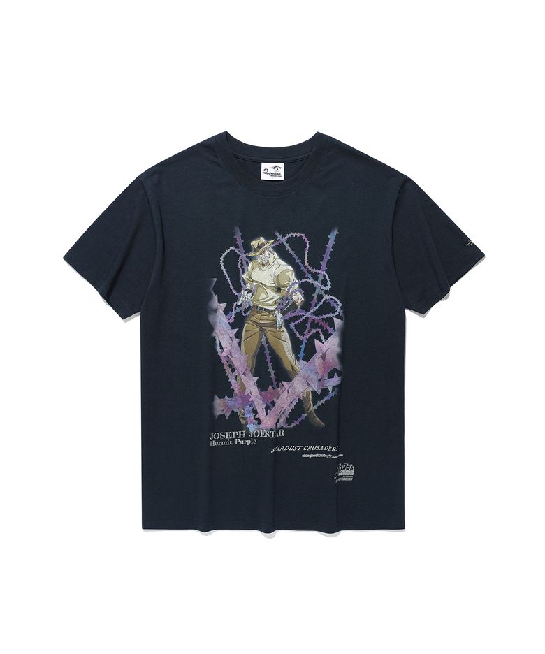 JOJOs STARDUST CRUSADERS JOSEPH POSTER TEE_NAVY(NG2GMUT505E)