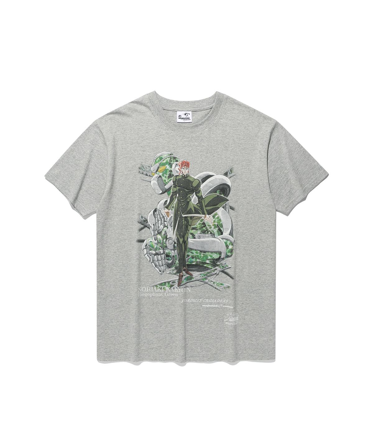 나이스고스트클럽(NICEGHOSTCLUB) JOJOs STARDUST CRUSADERS KAKYOIN POSTER TEE_GREY(NG2GMUT504E)