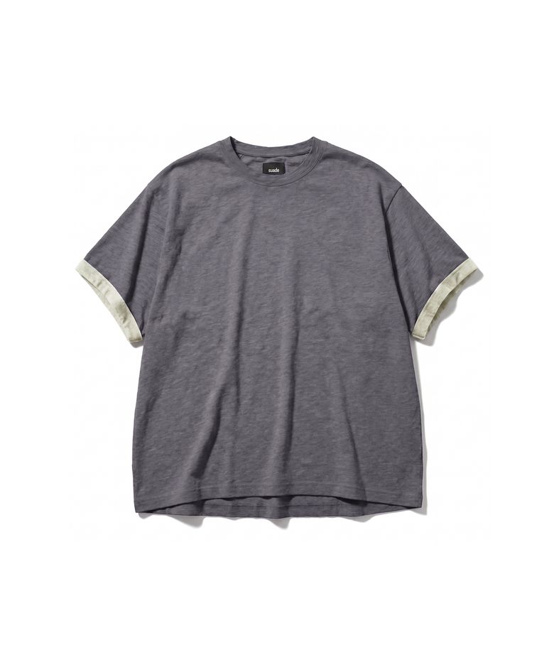 TEXTURED LAYERED TEE [PURPLE]