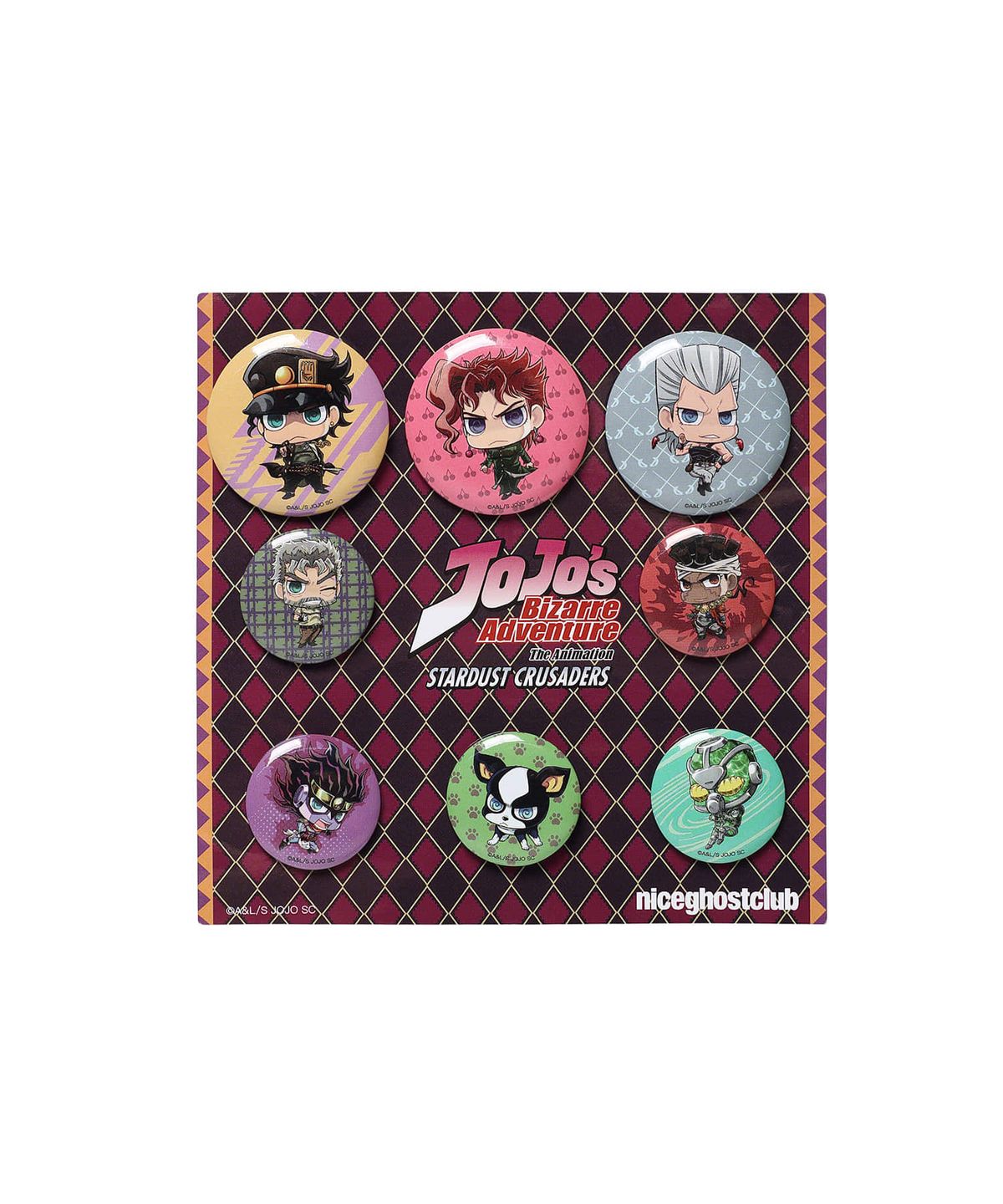 나이스고스트클럽(NICEGHOSTCLUB) JOJOs STARDUST CRUSADERS PIN BADGES VER.1_MIX(NG2GMUAB80E)