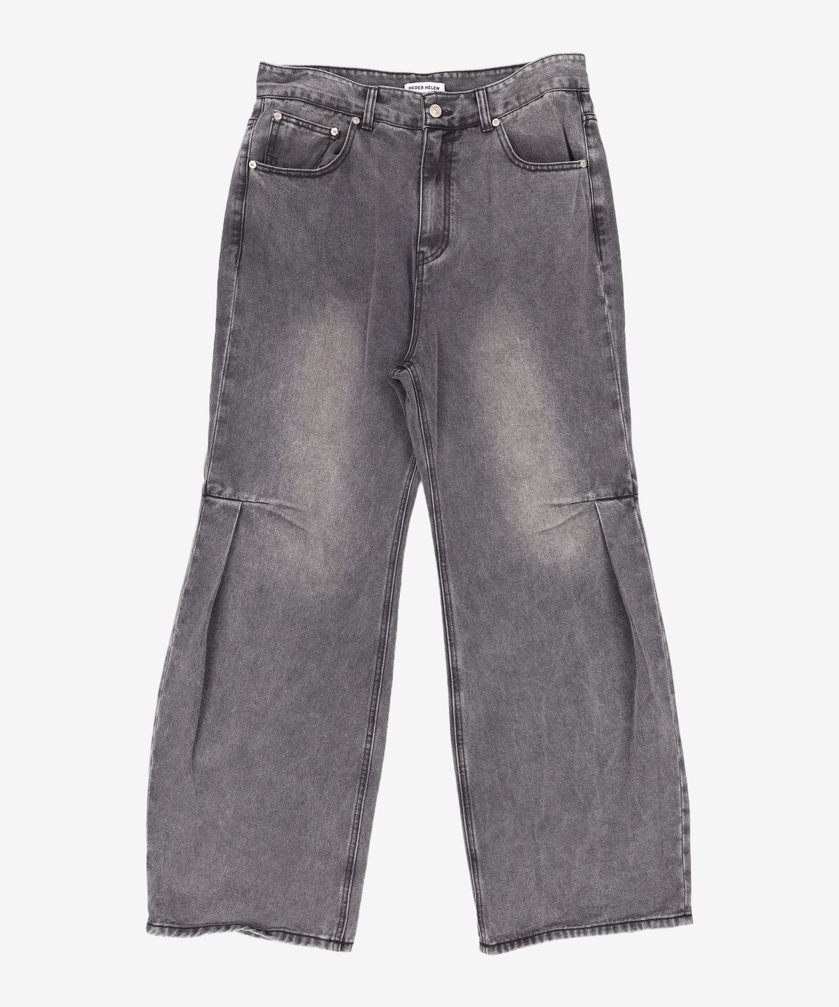 헤더헬렌(HEDER HELEN) Cut timber denim pants washed grey L