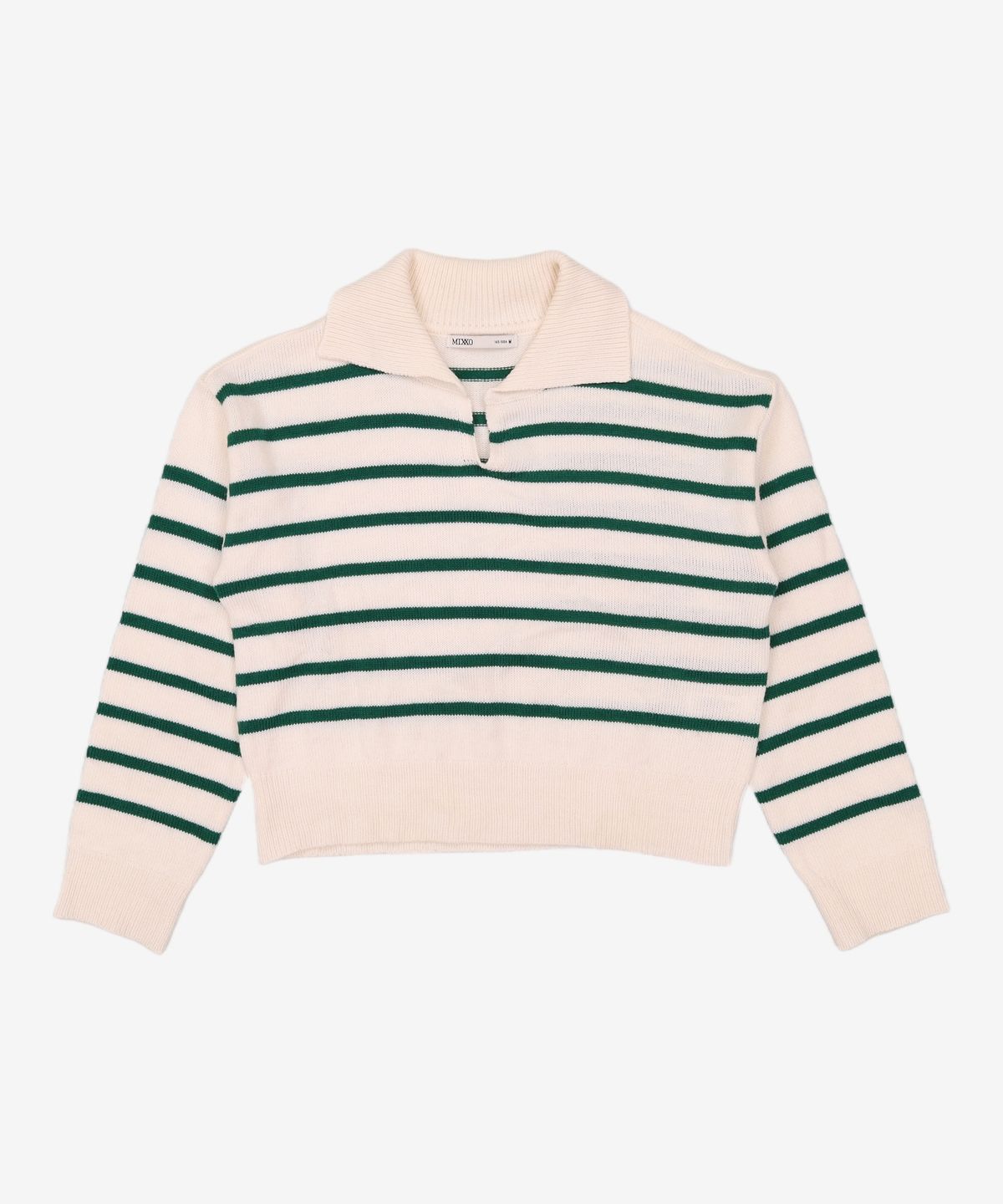 미쏘(MIXXO) 카라넥 스트라이프 풀오버 MIWKAC912T M