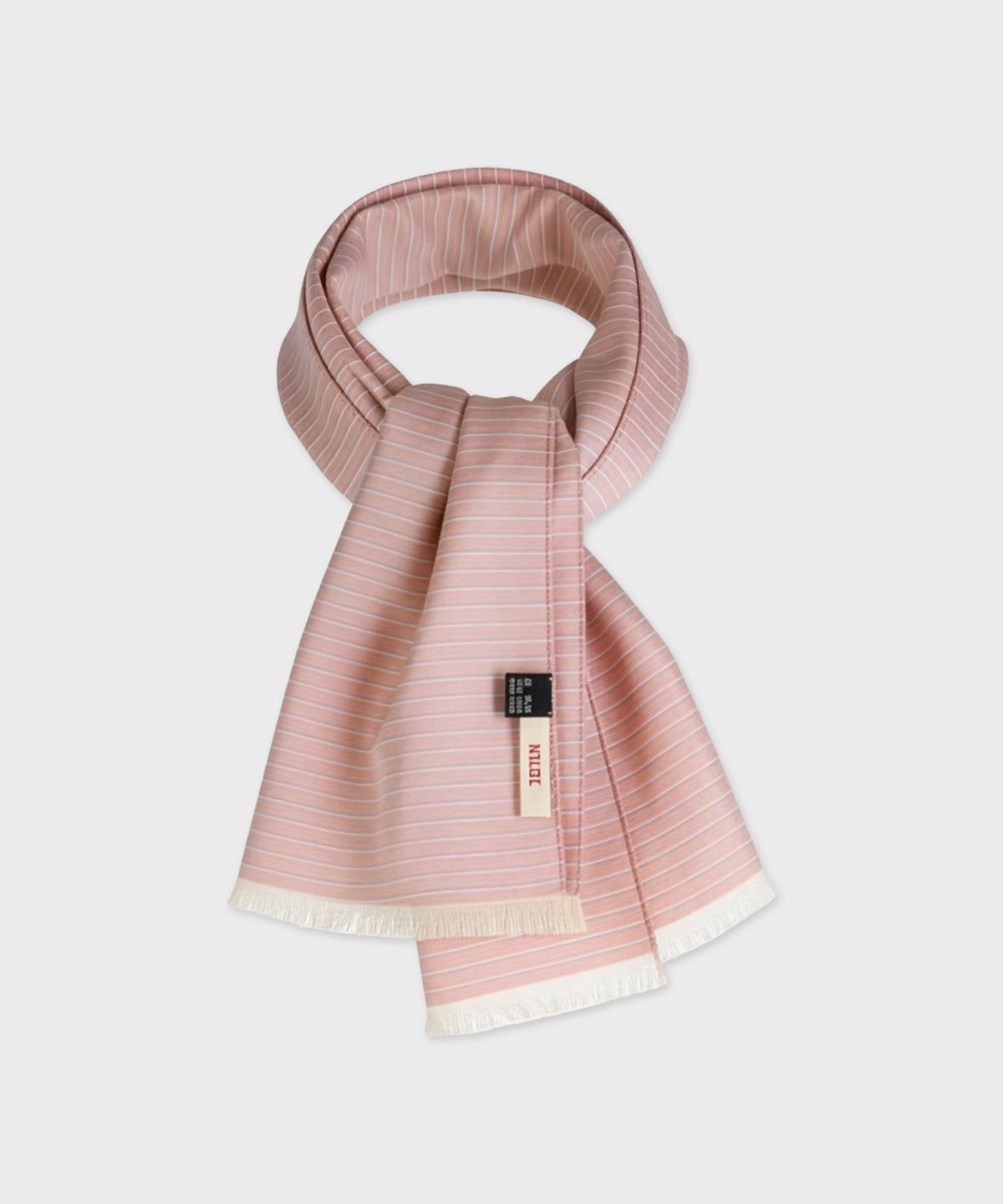 더밀루이(THEMILUI) Linto Silk Stripe Scarf (Dusty Rose Stripe)
