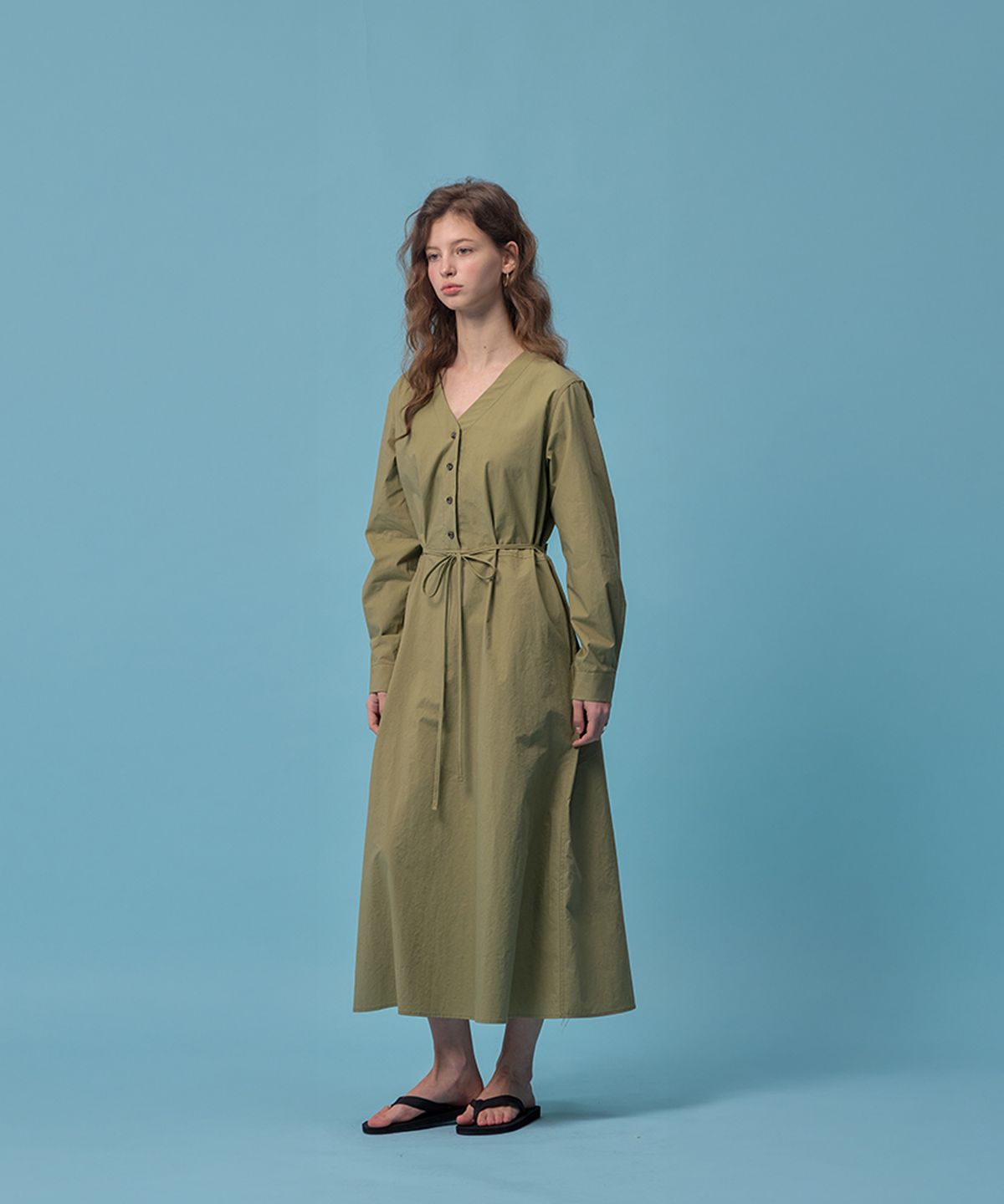 더밀루이(THEMILUI) Cotton Dress  (Khaki)