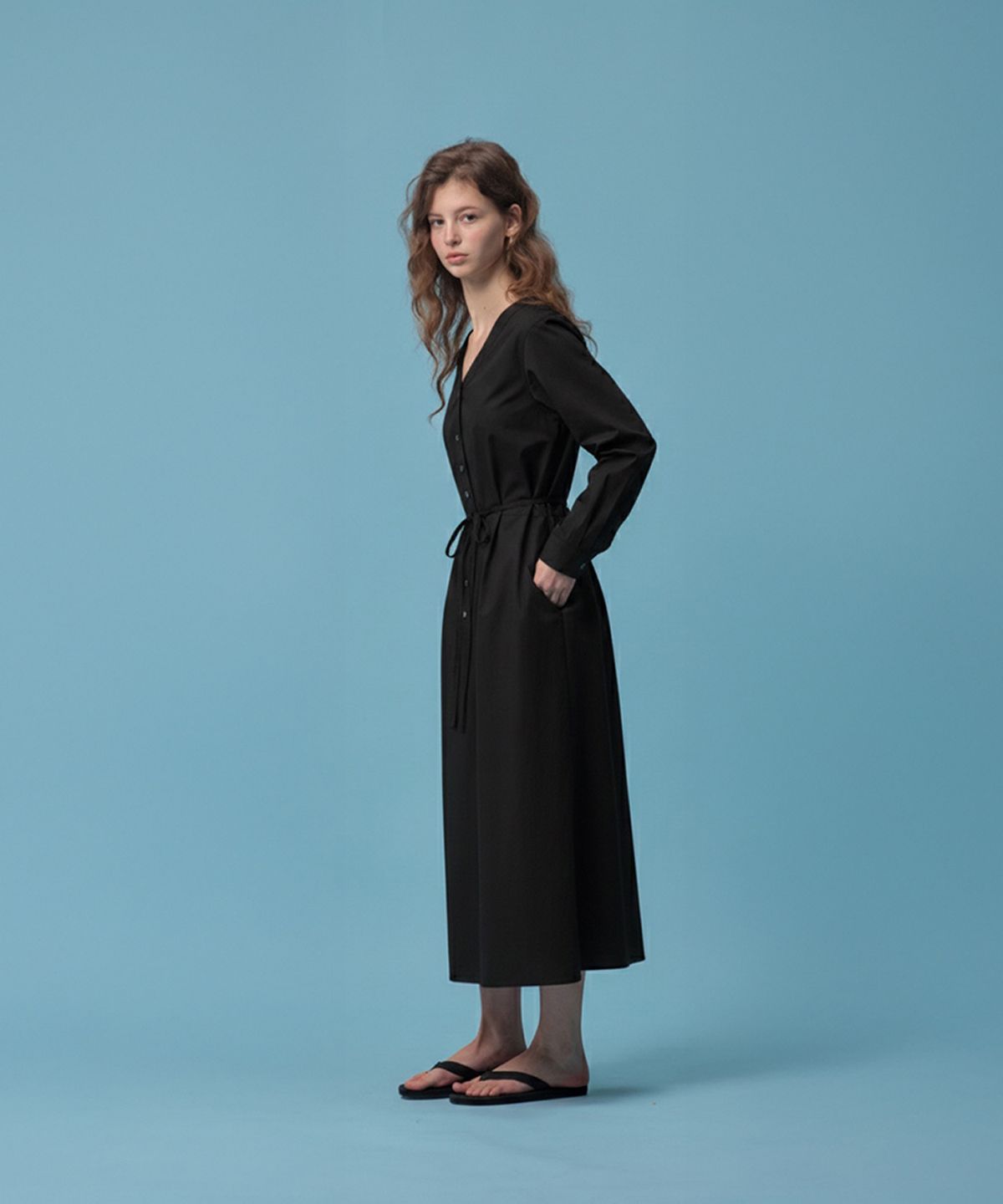 더밀루이(THEMILUI) Cotton Dress  (Black)