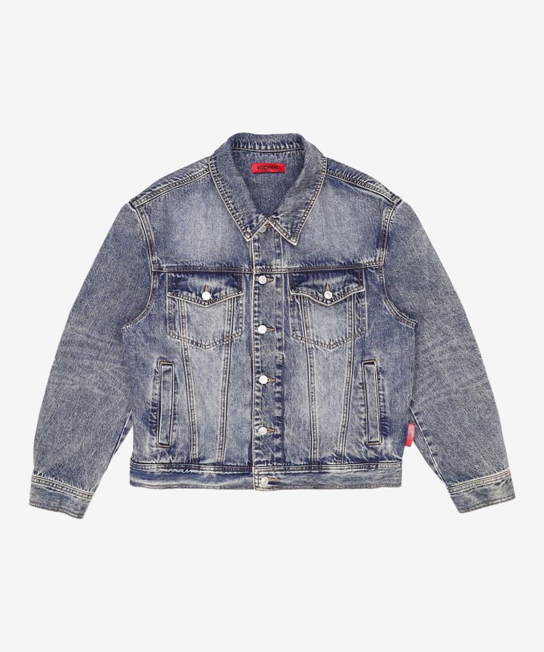 STANDARD DARTS DENIM JACKET (BROWN BLUE)