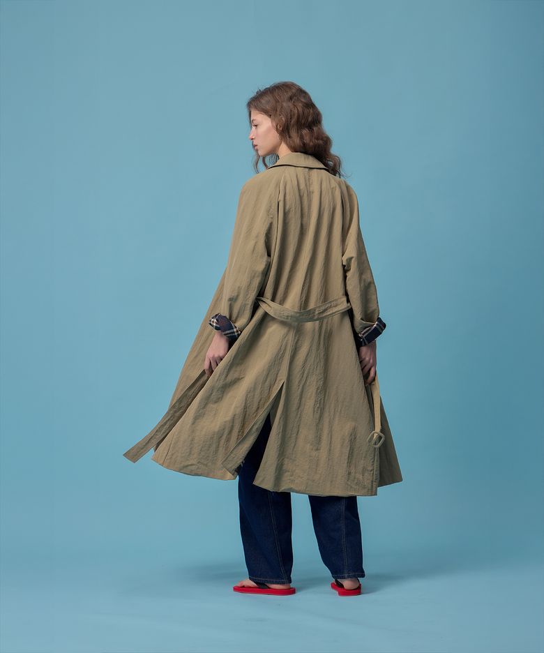 Cord Ttrench Coat (Beige)