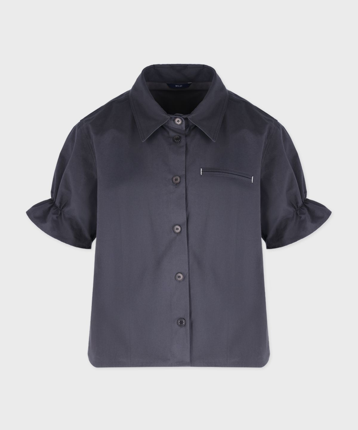 더밀루이(THEMILUI) Baker Puff Half Shirt (Deep Ink)