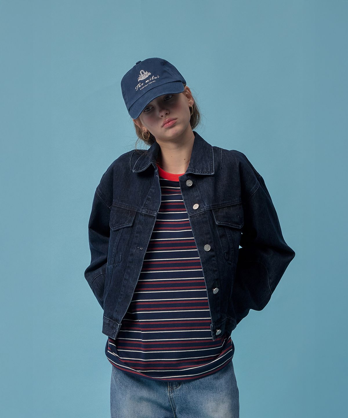 더밀루이(THEMILUI) French Stripe Tee (Deep Navy)