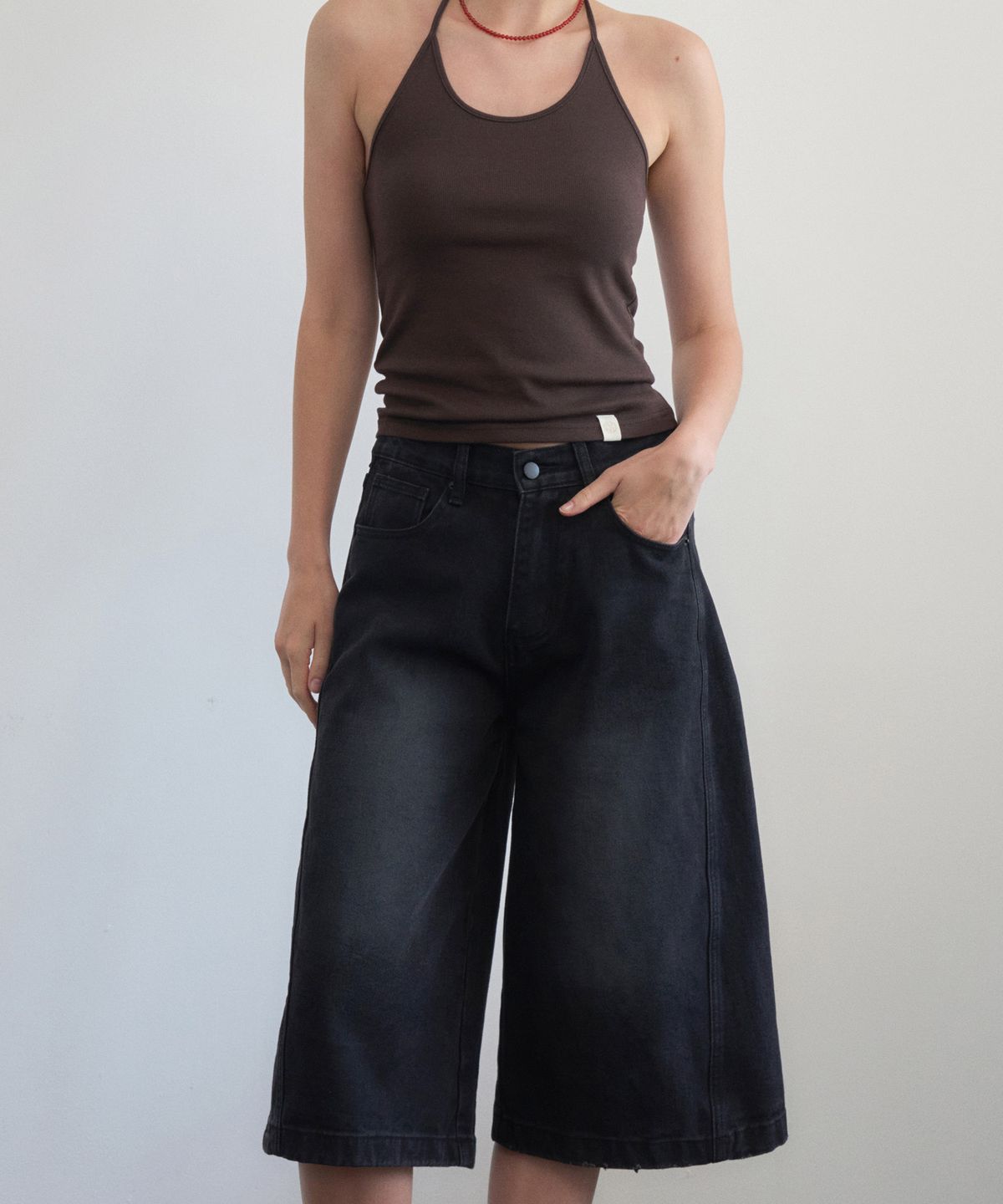 헤인트(HAINT) MERDIN DENIM BERMUDA PANTS 3COL_BLACK