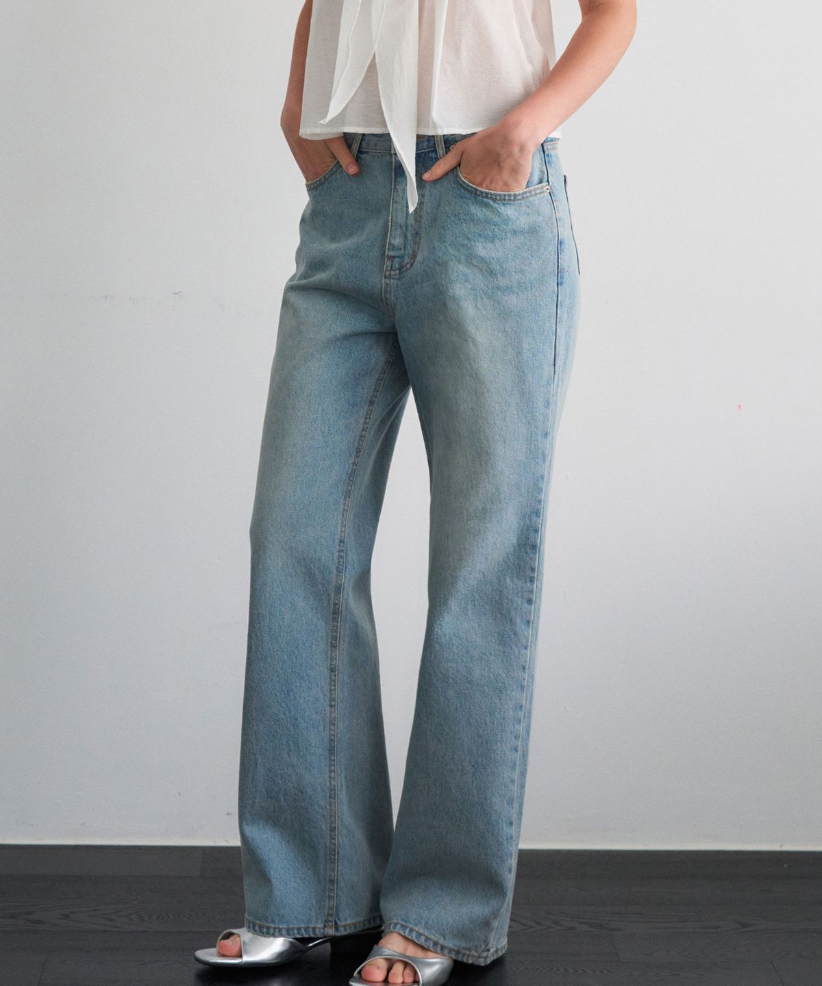 헤인트(HAINT) VIREN WASHING STRAIGHT DENIM PANTS_BLUE