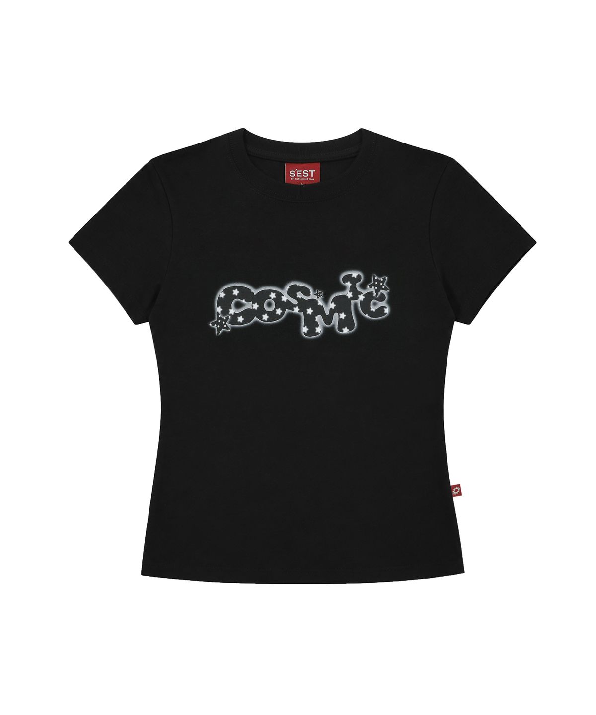 에스이에스티(S'EST) Milky Way Slim Fit T-Shirts Black