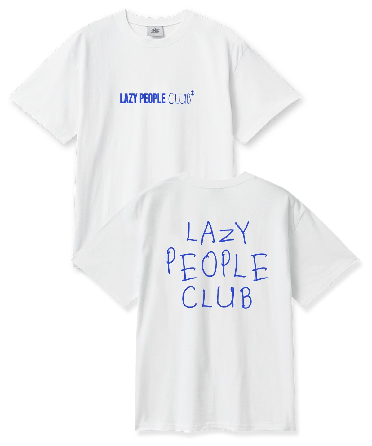 레이지메리(LAZYMERRY) 레이지피플 20수 코튼 오버핏 반팔티셔츠 화이트