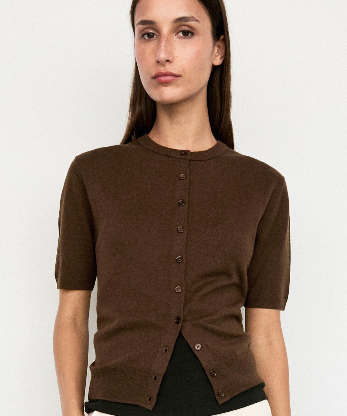 마시모두띠(MASSIMO DUTTI) 반팔 니트 가디건