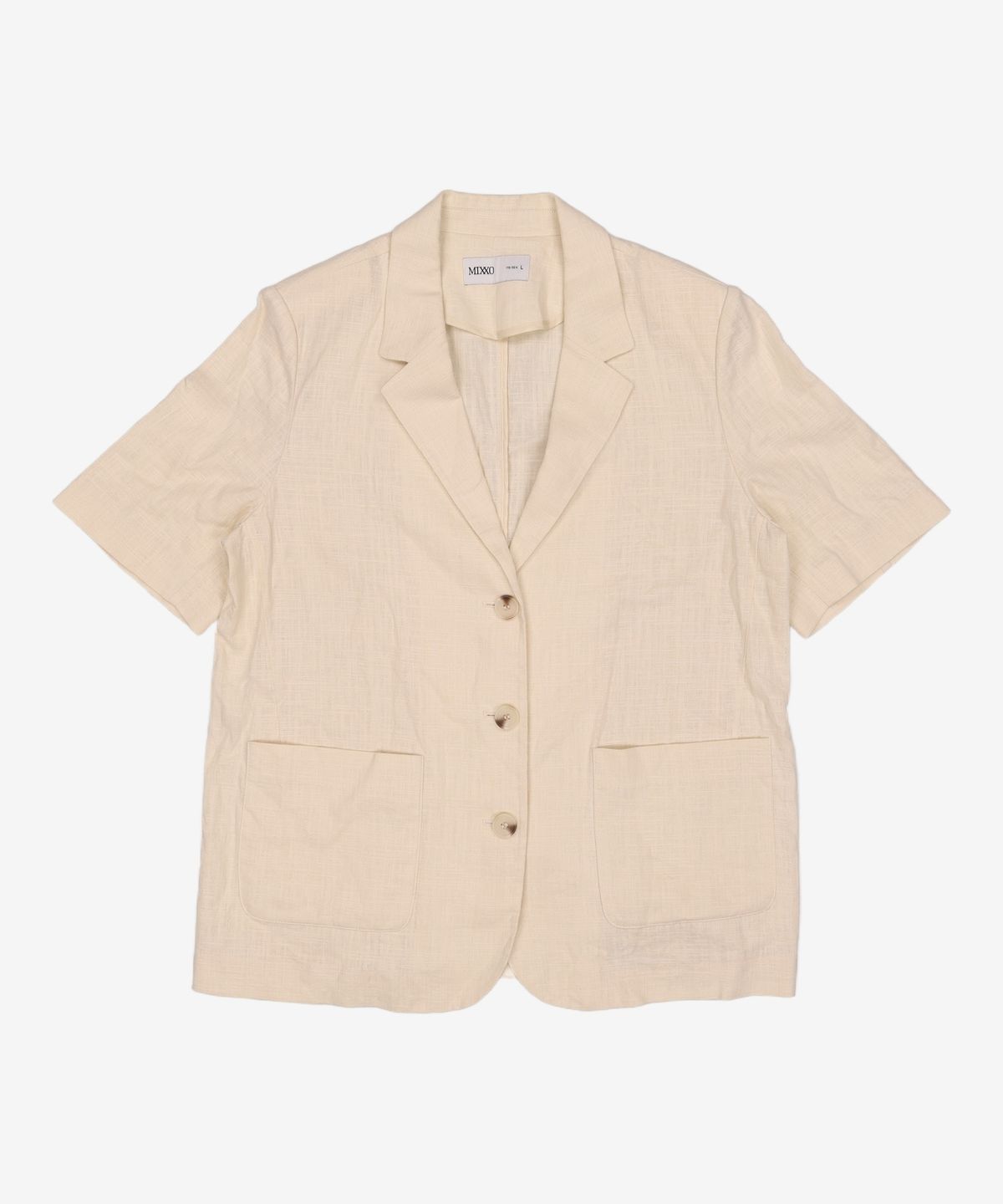 미쏘(MIXXO) 테일러드 오버핏 싱글 반팔자켓 MIWJKB60PC L