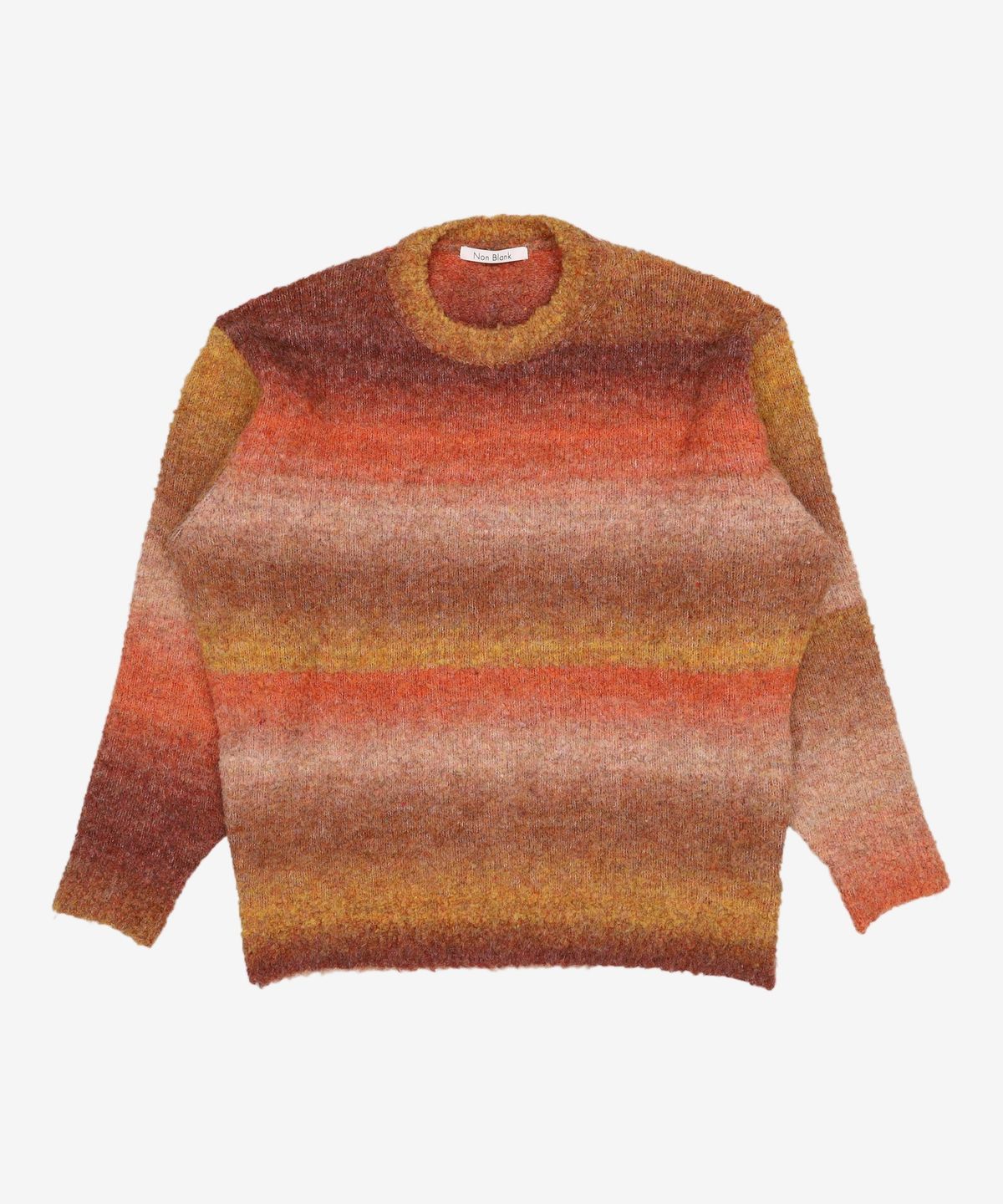 넌블랭크(NONBLANK) 그라데이션 라운드 니트_CRIMSON BROWN XL