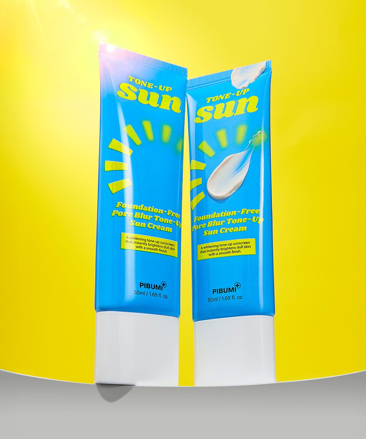 피부미(PIBUMI) 파데프리 모공블러 톤업 선크림 SPF50+ PA 50ml