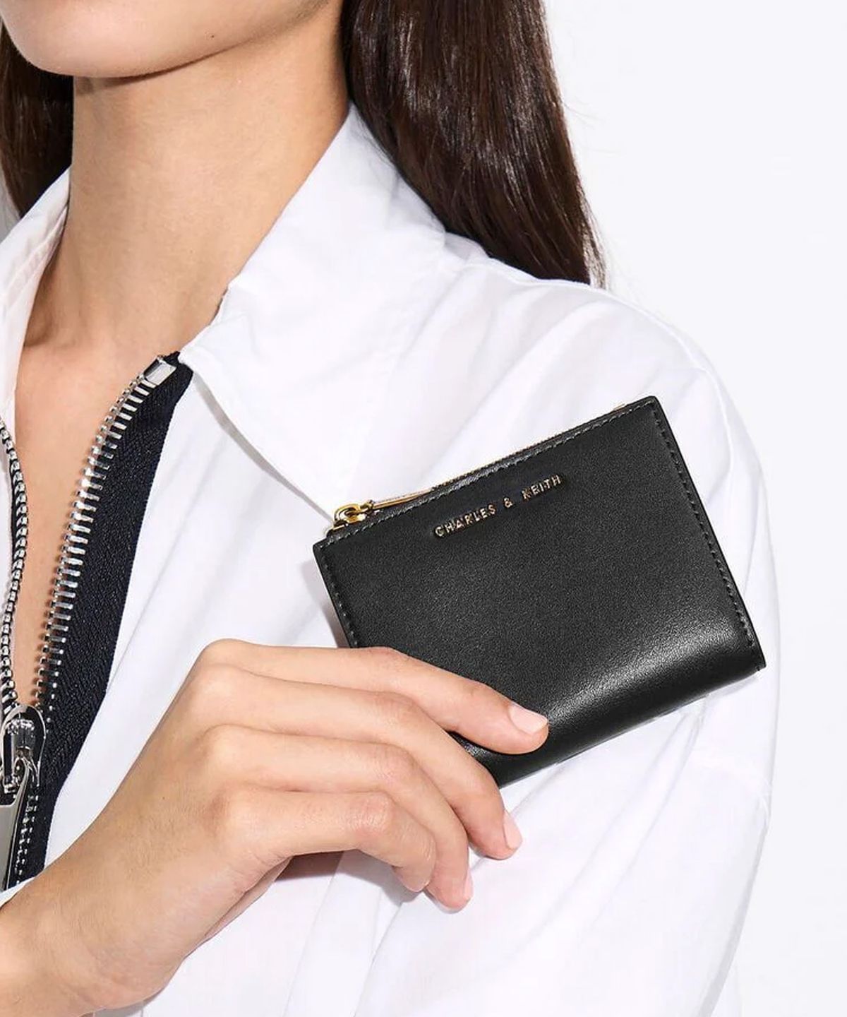 찰스앤키스(CHARLES & KEITH) 하모니 탑 지퍼 스몰 월렛 4colors CK6-10680907