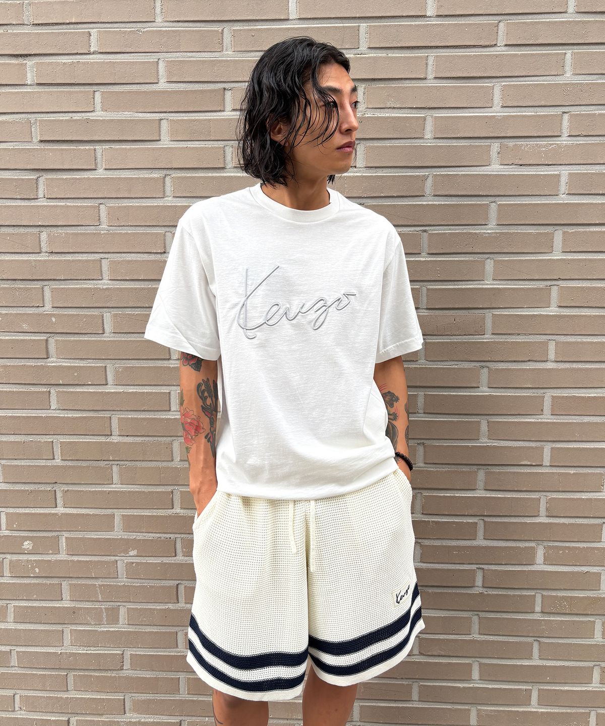 겐조(KENZO) 남성 시그니처 클래식 티셔츠_K263AMT407WHX