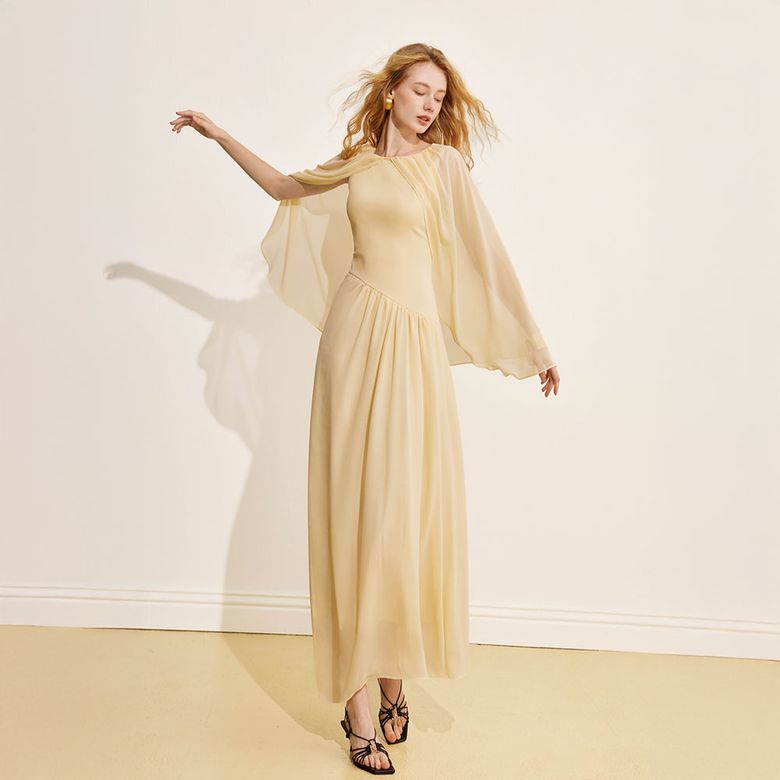 YY_Stylish fake two-piece dress