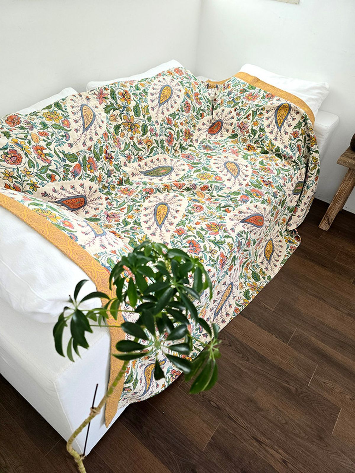 블랑쉬하우스(BLANCHE HOUSE) 블랑쉬 페이즐리 가든 리버서블 퀸사이즈 150x200 리버서블 거즈이불