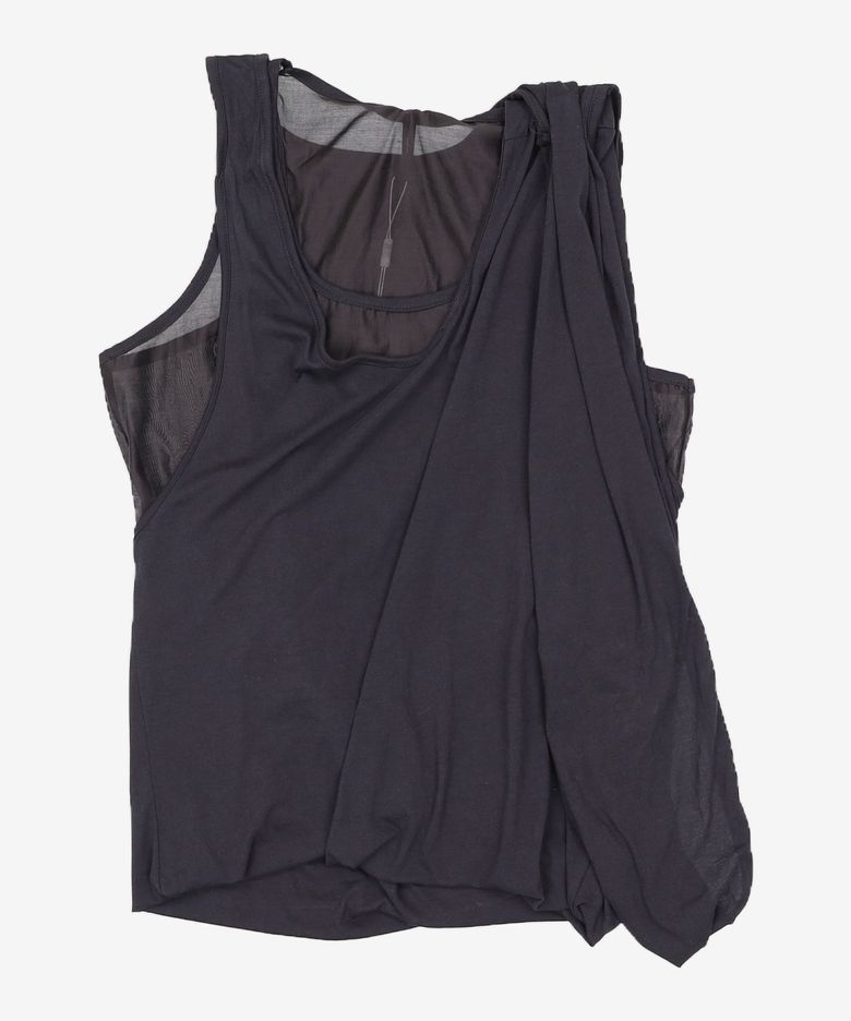 Asymmetrical Layered Sleeveless (FL-169_Black) FREE