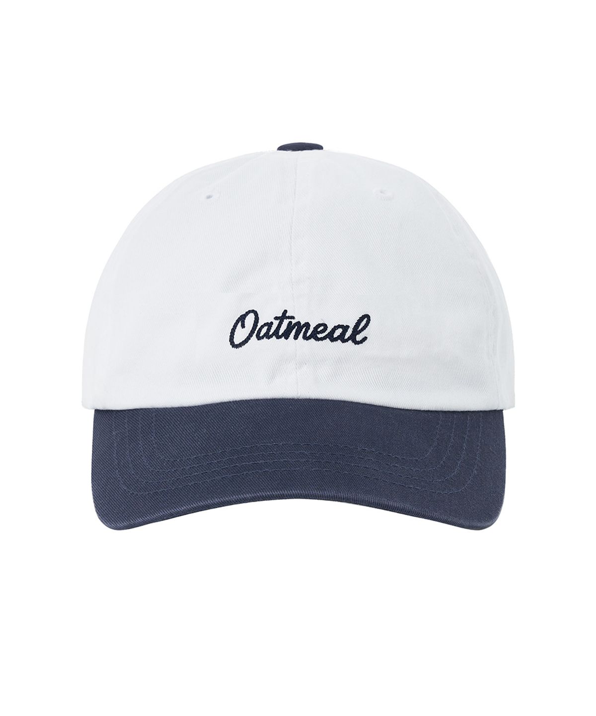 오트밀카페(OATMEAL CAFE) 오트밀카페 레터링 볼캡 - 화이트/네이비