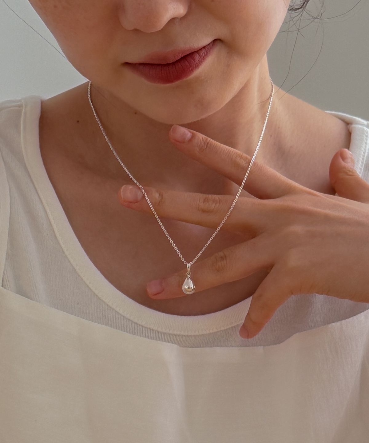 멜리브(MELLIV) Mini Drop Necklace_mvn74