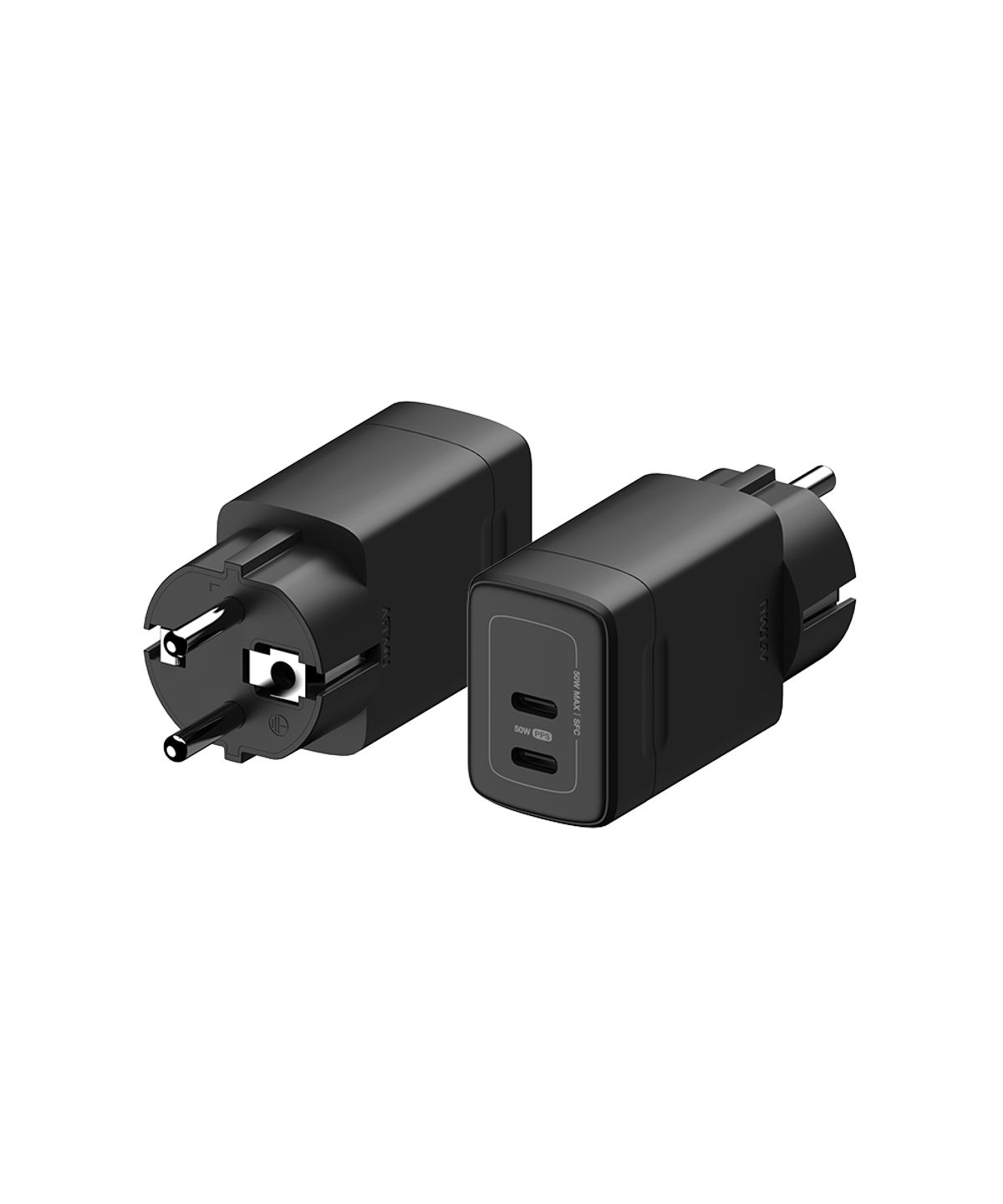 아트뮤(ARTMU) USB PD 50W PPS GaN 접지 듀얼 초고속 충전기 GB502 블랙
