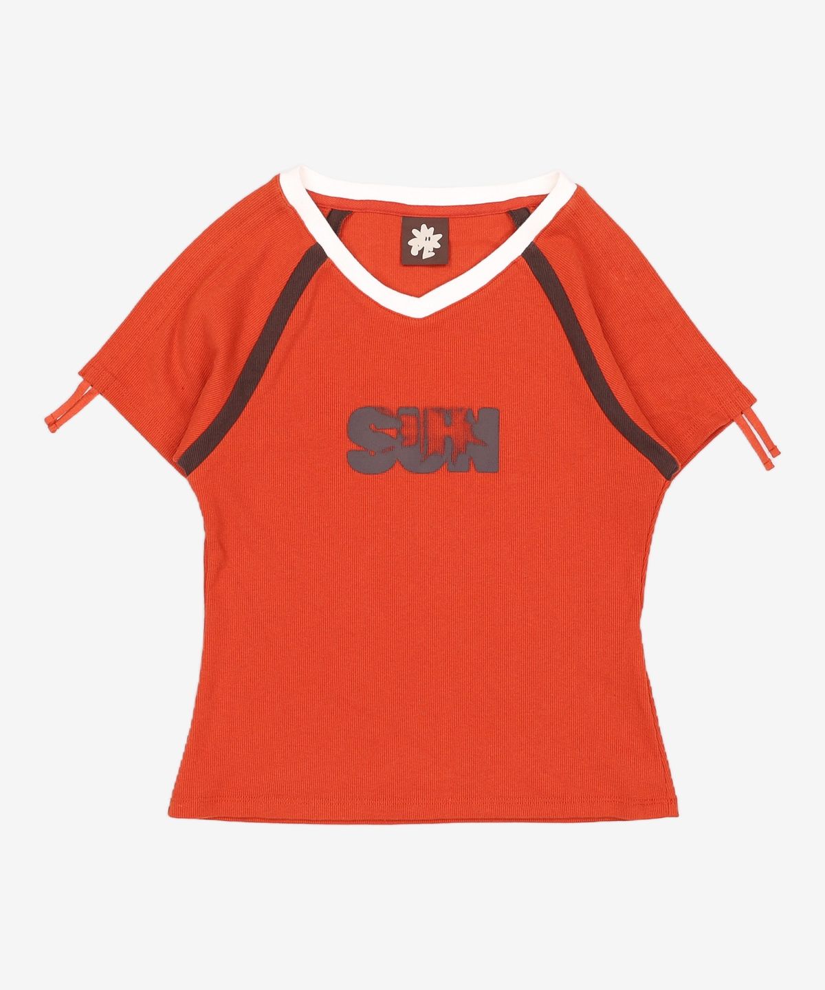 썬러브투어(SUNLOVETOUR) W Ribbed SUN Tee Red M