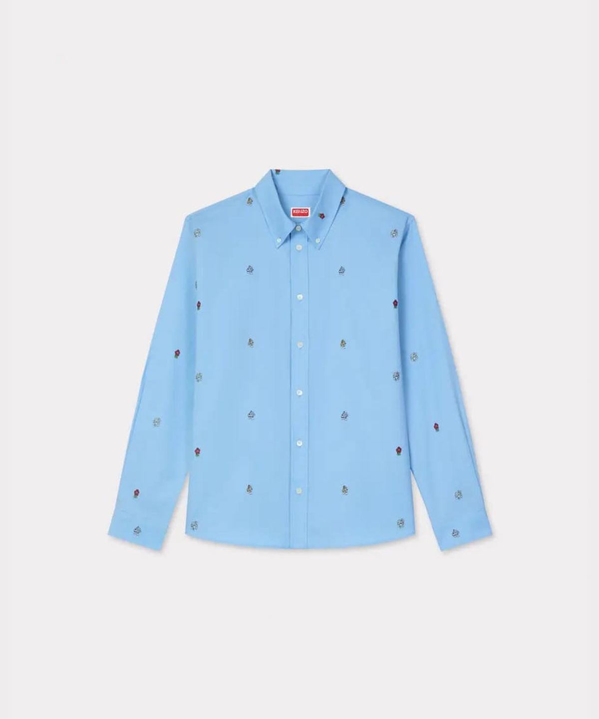 겐조(KENZO) 남성 베르디 컬렉션 캐쥬얼 블루 셔츠_K255AMIV01LBL