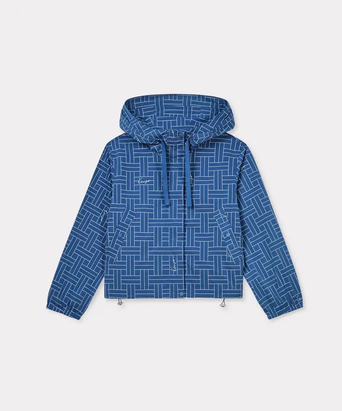 겐조(KENZO) 여성 위브 숏 윈드브레이커_K255AWUW01BLB