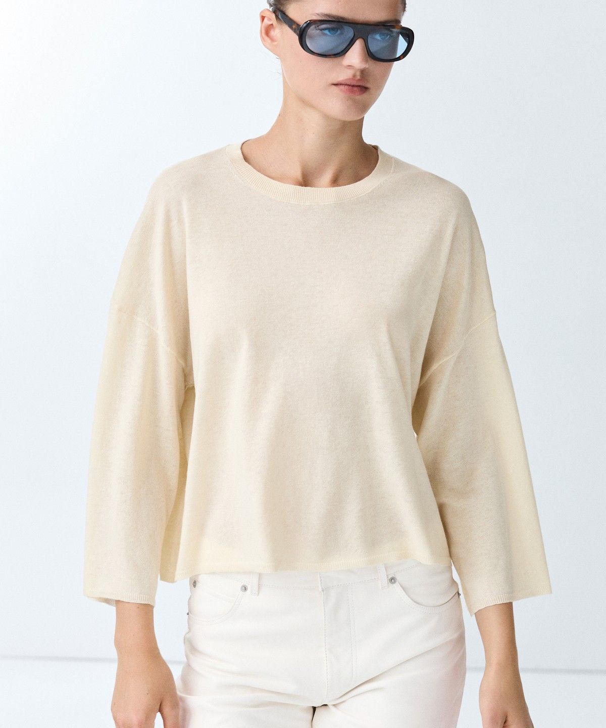 마시모두띠(MASSIMO DUTTI) 라운드넥 니트 스웨터