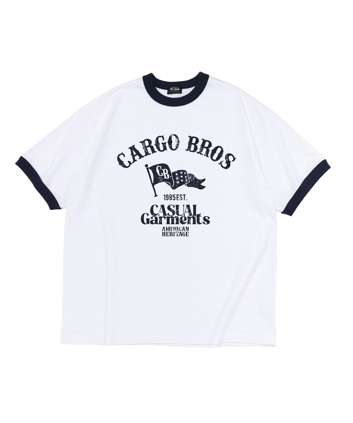 카고브로스(CARGOBROS) 워시드 헤리티지 가먼트 링거티셔츠 (화이트)