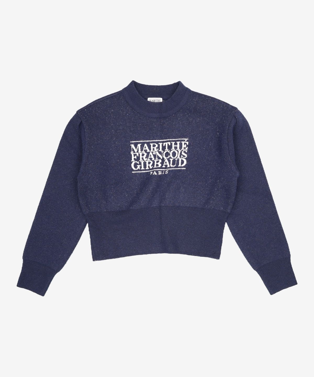 마리떼 프랑소와 저버(MARITHÉ + FRANҪOIS GIRBAUD) MFG x INGHWA W CLASSIC LOGO CROP KNIT navy FREE